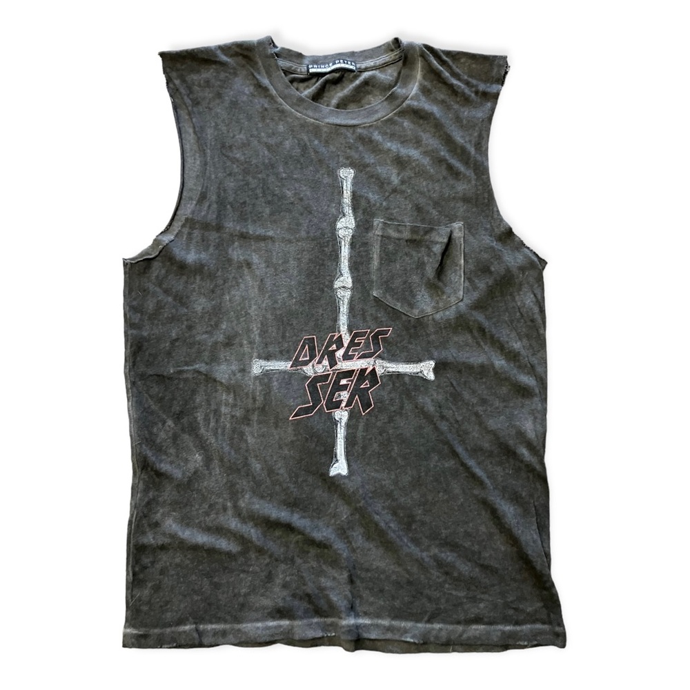 Prince Peter Collection cross dresser distressed graphic tank top
